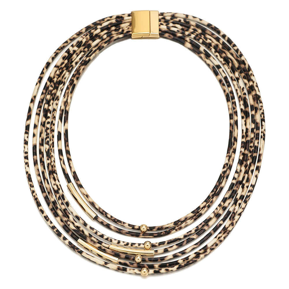 Planderful Savanna Rhythms Necklace – Stylish Multi-Layered Design