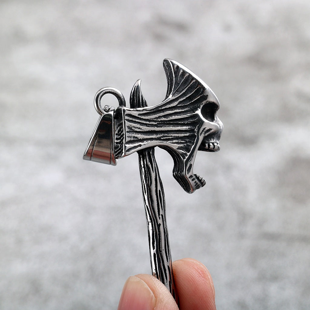 Punk Skull Stainless Steel Men's Pendant Necklace