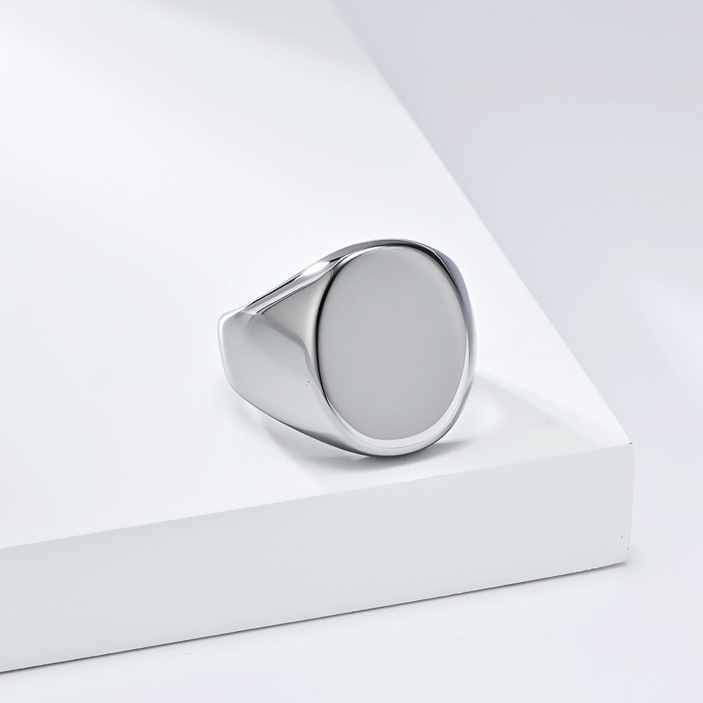 Cross-Border European and American Tungsten Steel Ring for Men