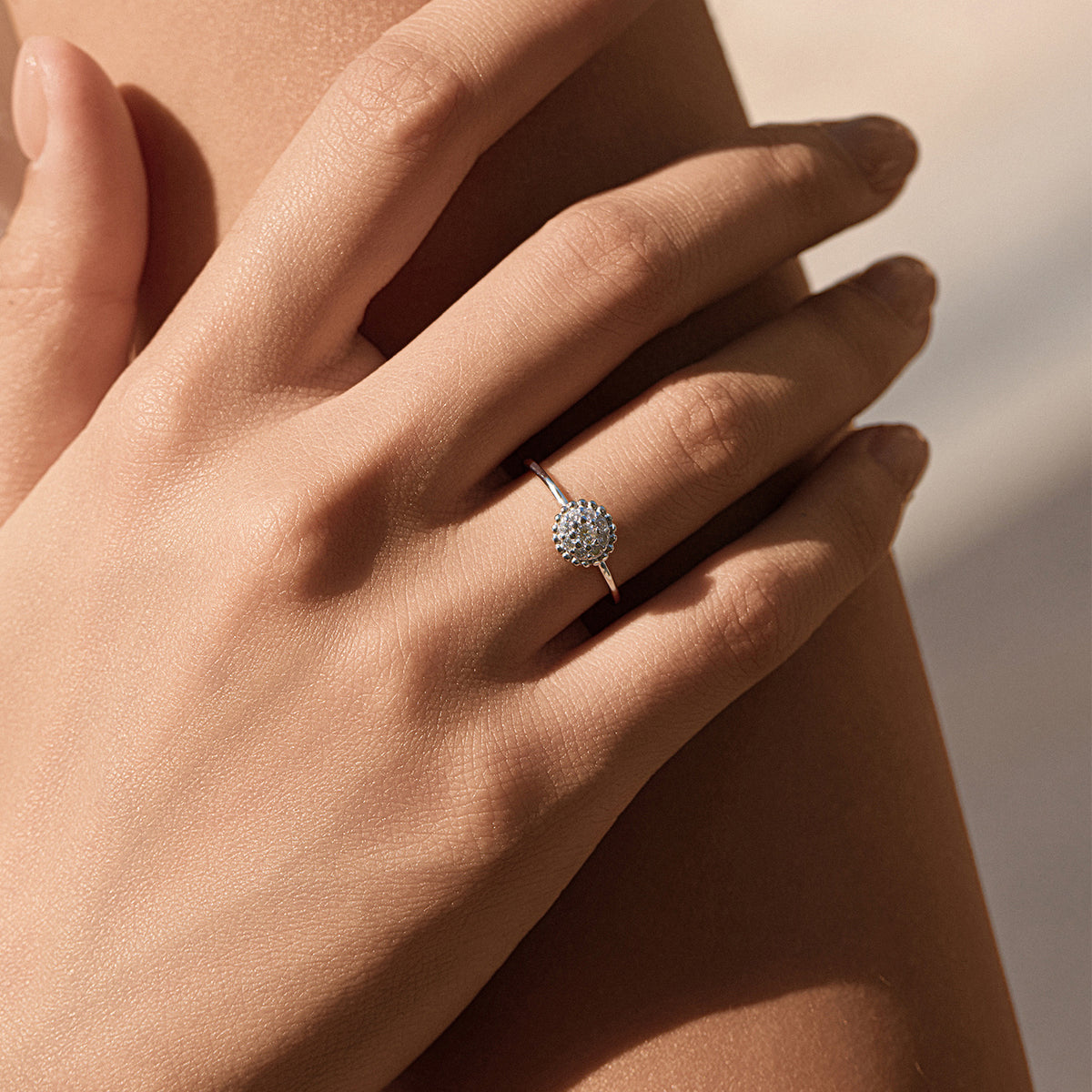 S925 Sterling Silver Brilliant Moissanite Ring