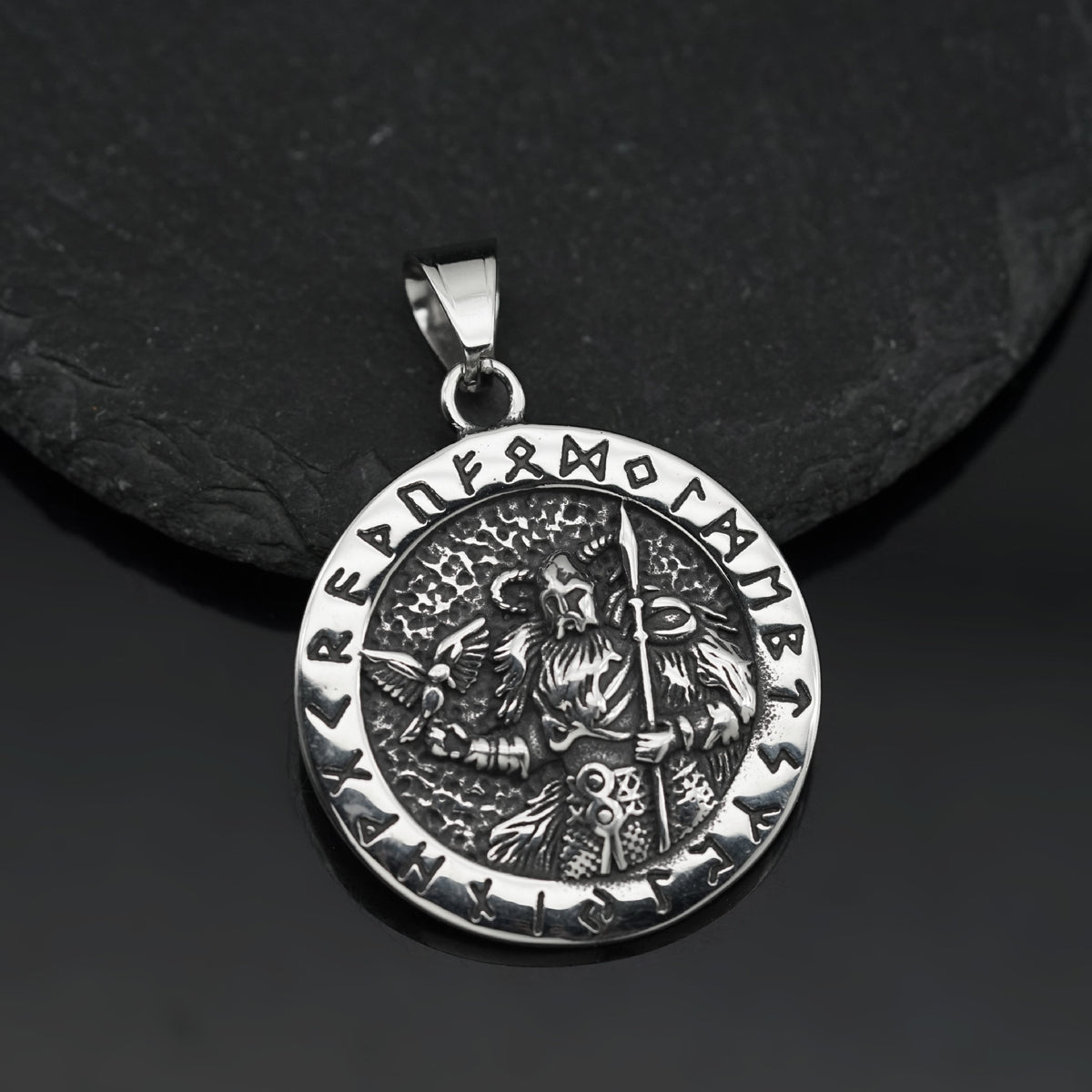 Vintage Viking Stainless Steel Pendant Necklace