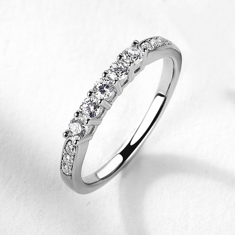 Planderful Moissanite Wedding Ring – Luxury Silver Gold-Plated Pair