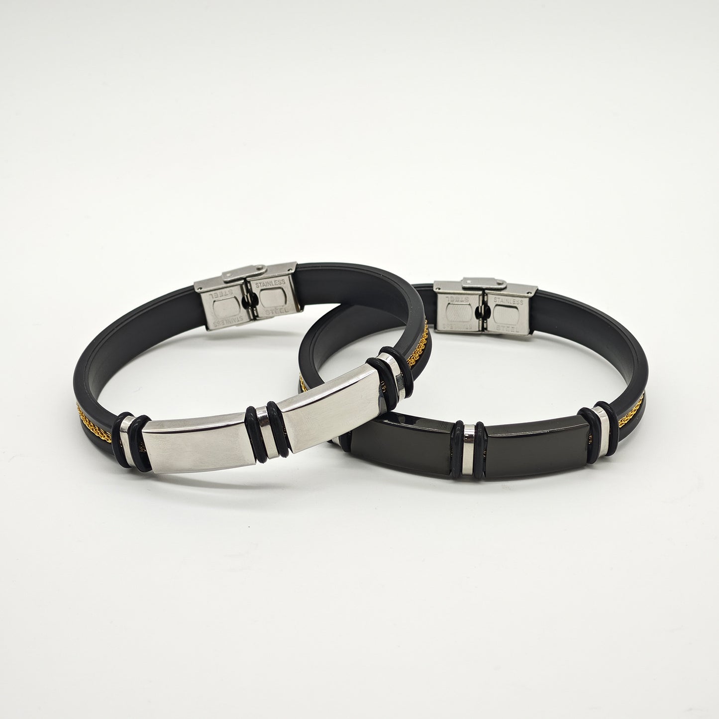 Planderful Stainless Steel Unisex Couple Bracelet Protection Statement Jewelry For Him And Her