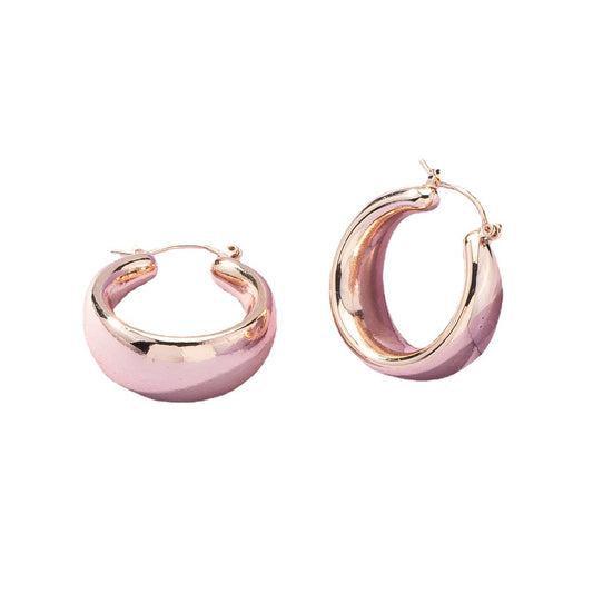 Metallic Face Cross Earrings - Vienna Verve Collection