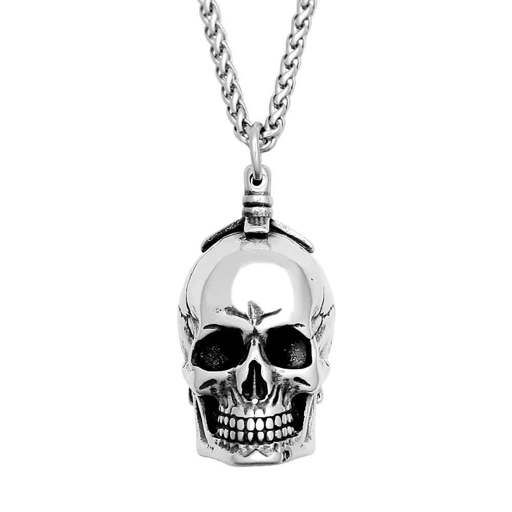Punk Skull Stainless Steel Pendant Necklace