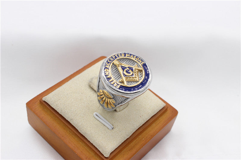 Planderful Freemasonry Ring For Men And Unisex Titanium Steel Protection Statement Jewelry