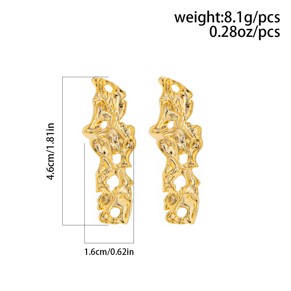 Planderful Lava Love Water Drop Earrings Irregular Geometric Statement Chic Jewelry For Modern Women