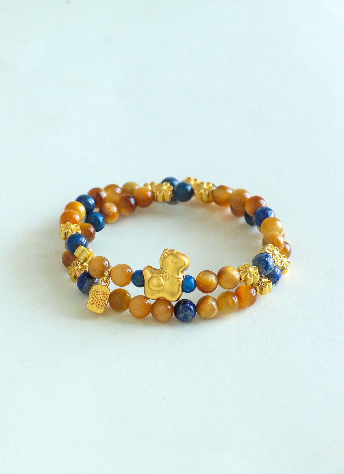 Lapis Lazuli Horse Eye Bracelet