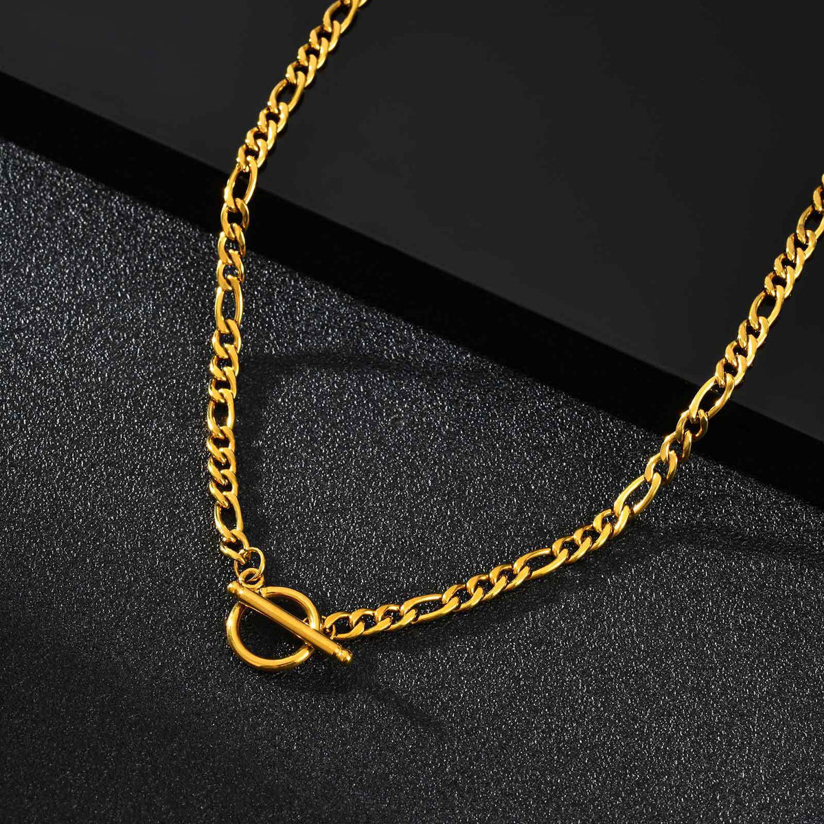 Men's Stainless Steel Three To One Nk Chain Ot Buckle Premium Necklace