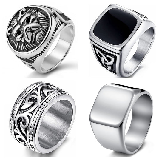 Stainless Steel Lion Head Ring By Planderful Collection Everyday Genie For Men Unisex Bold Statement Protection