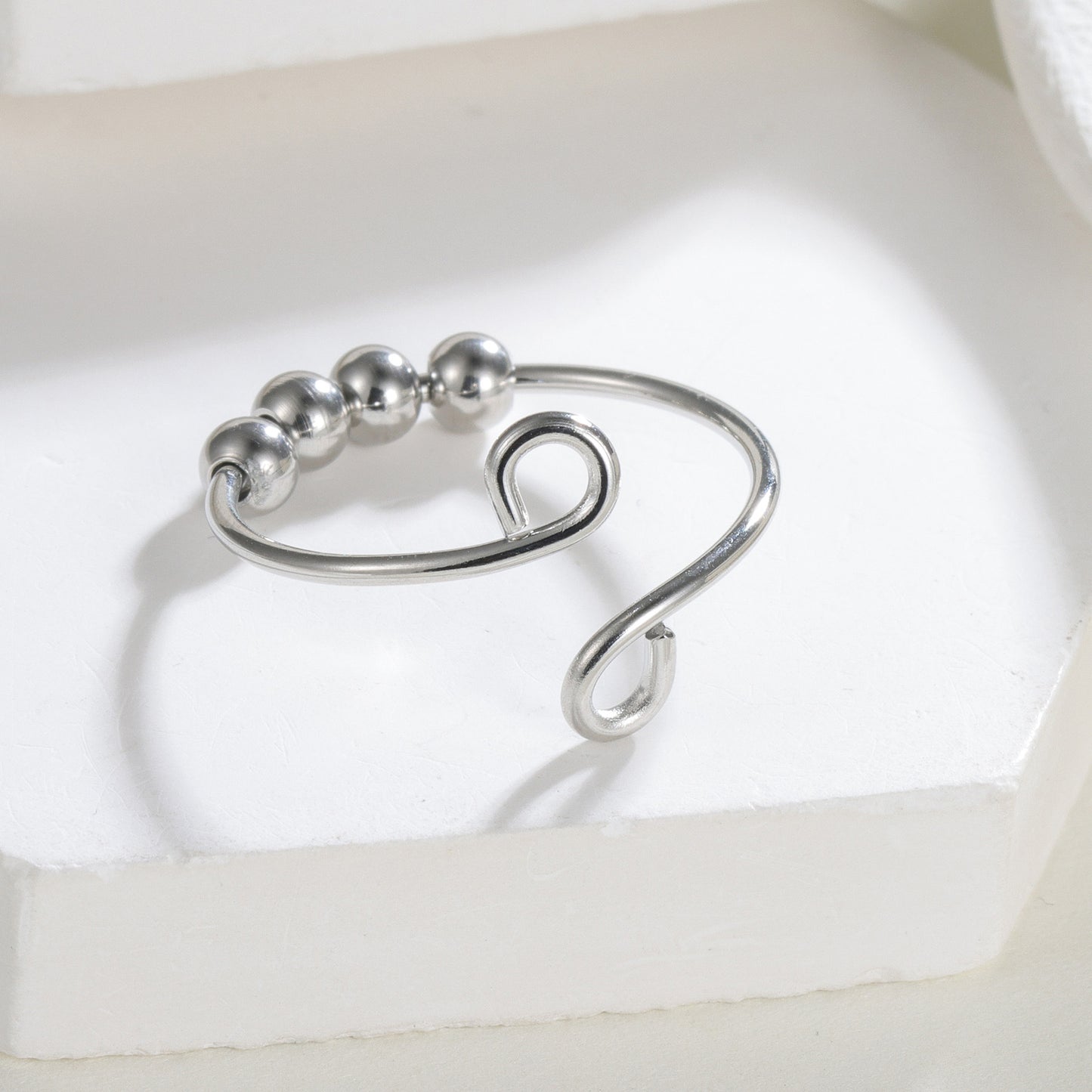 Planderful Women Anxiety Ring Adjustable Rotating Jewelry