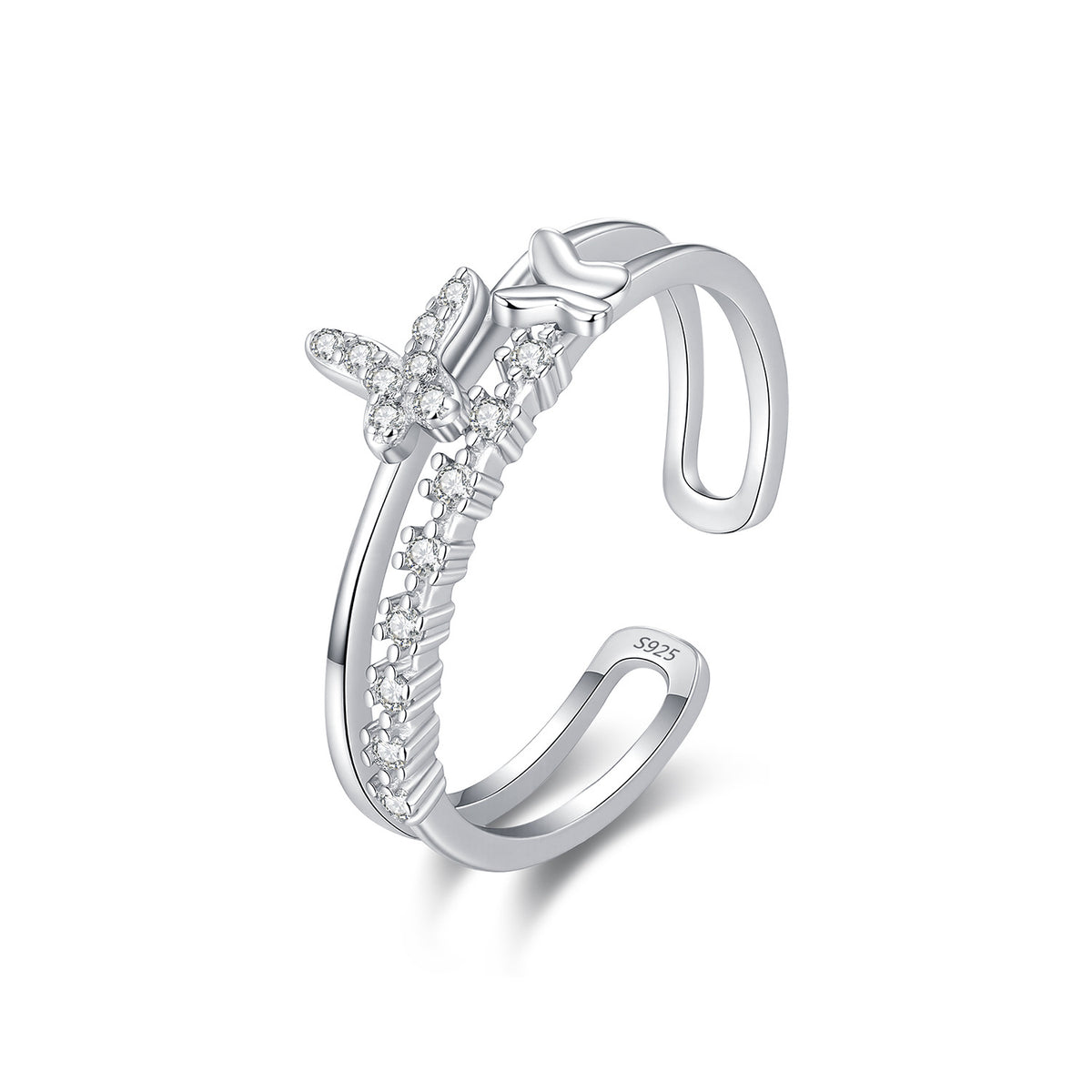 925 Sterling Silver Butterfly Ring