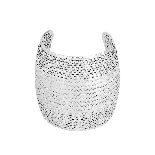 European Style Wheat Ear Opening Bracelet with Water Ripple Design