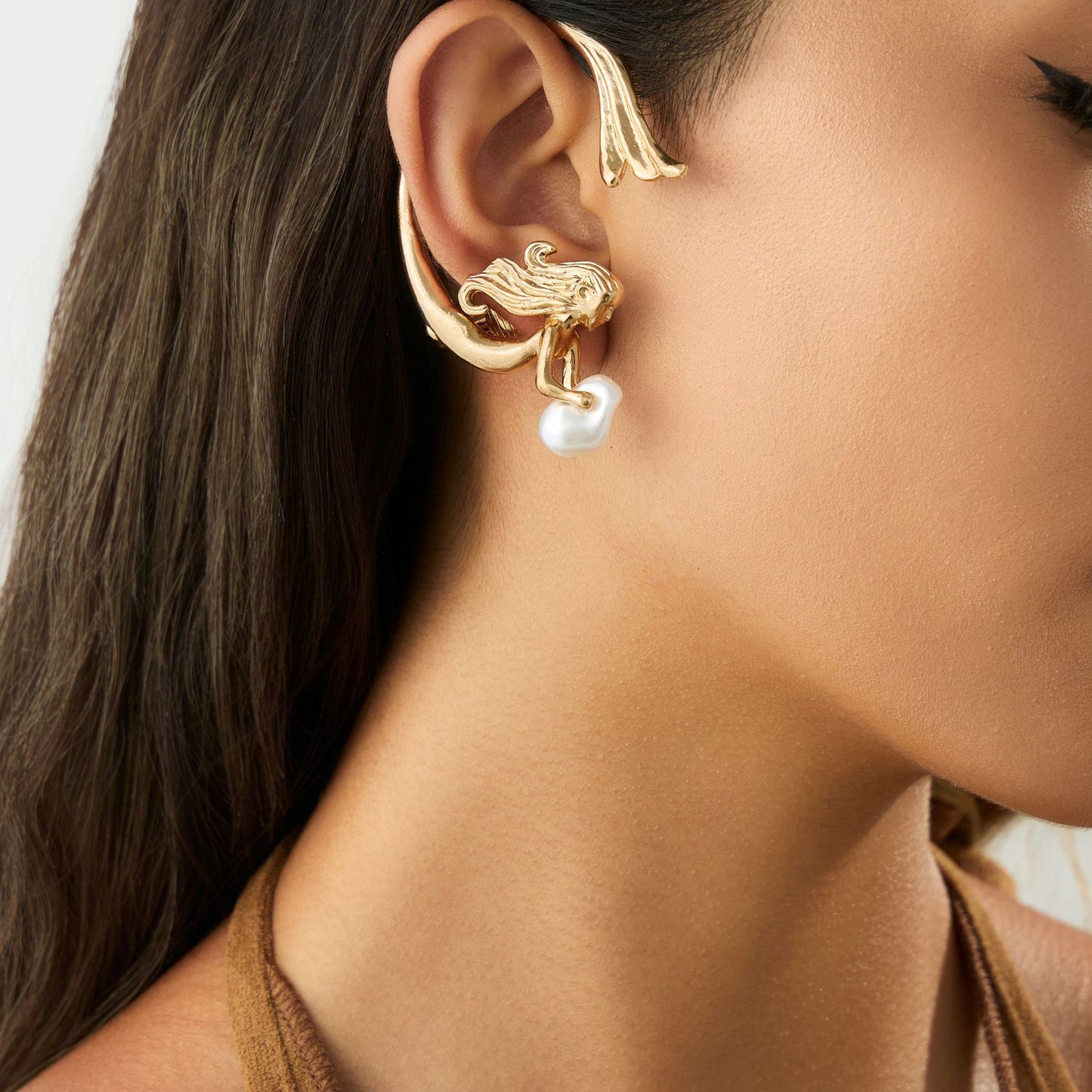 Planderful Imitation Pearl Earrings Clipless Elegant Statement For Women Vienna Verve