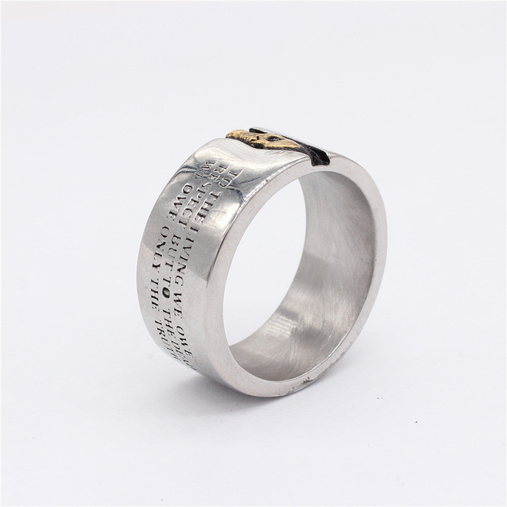Titanium Steel Skull Ring