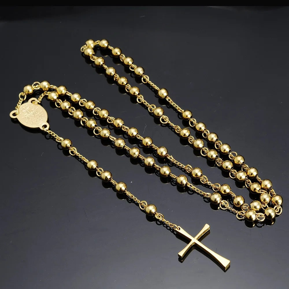 Planderful Gold Plated Stainless Steel Cross Necklace Unisex Everyday Wear Giftable