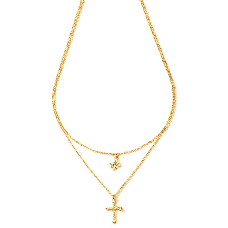 Luxurious Starry Sky Double-Layer Necklace - Vienna Verve Collection
