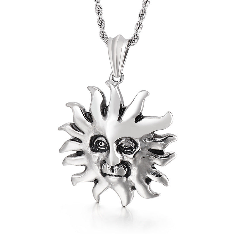Sun Saint Titanium Steel Men's Pendant - Pop Rock Hip-Hop Design