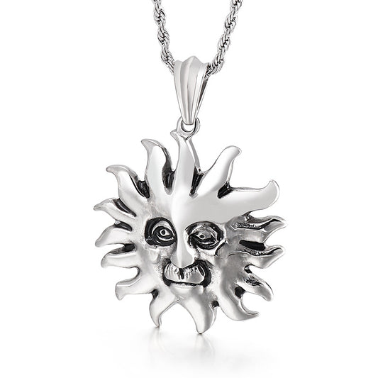 Sun Saint Titanium Steel Men's Pendant - Pop Rock Hip-Hop Design