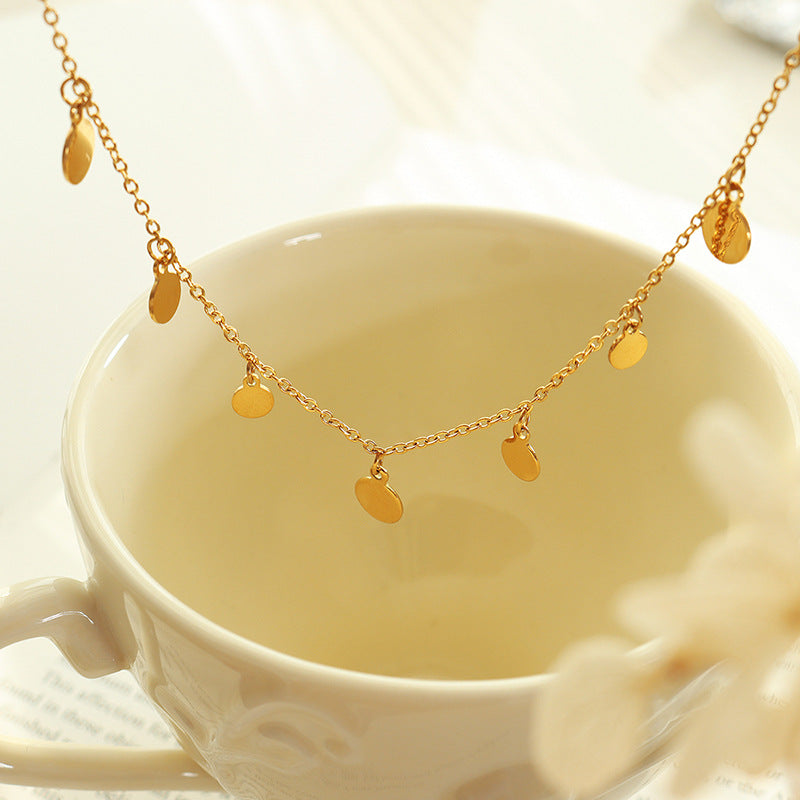 European and American Vacation Style Genie Necklace with Geometric Design