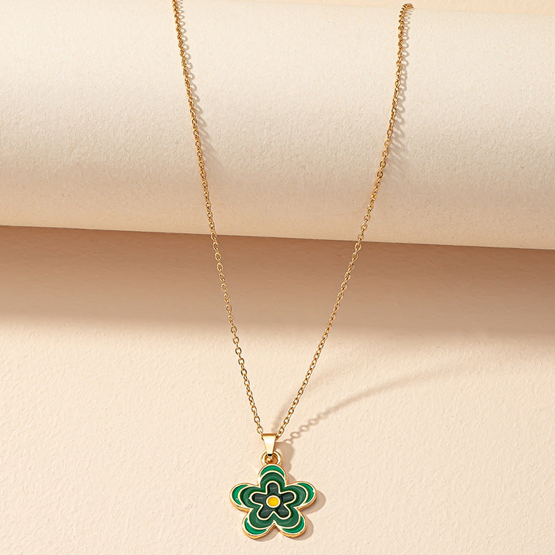 Elegant French Floral Necklace with European Vibe