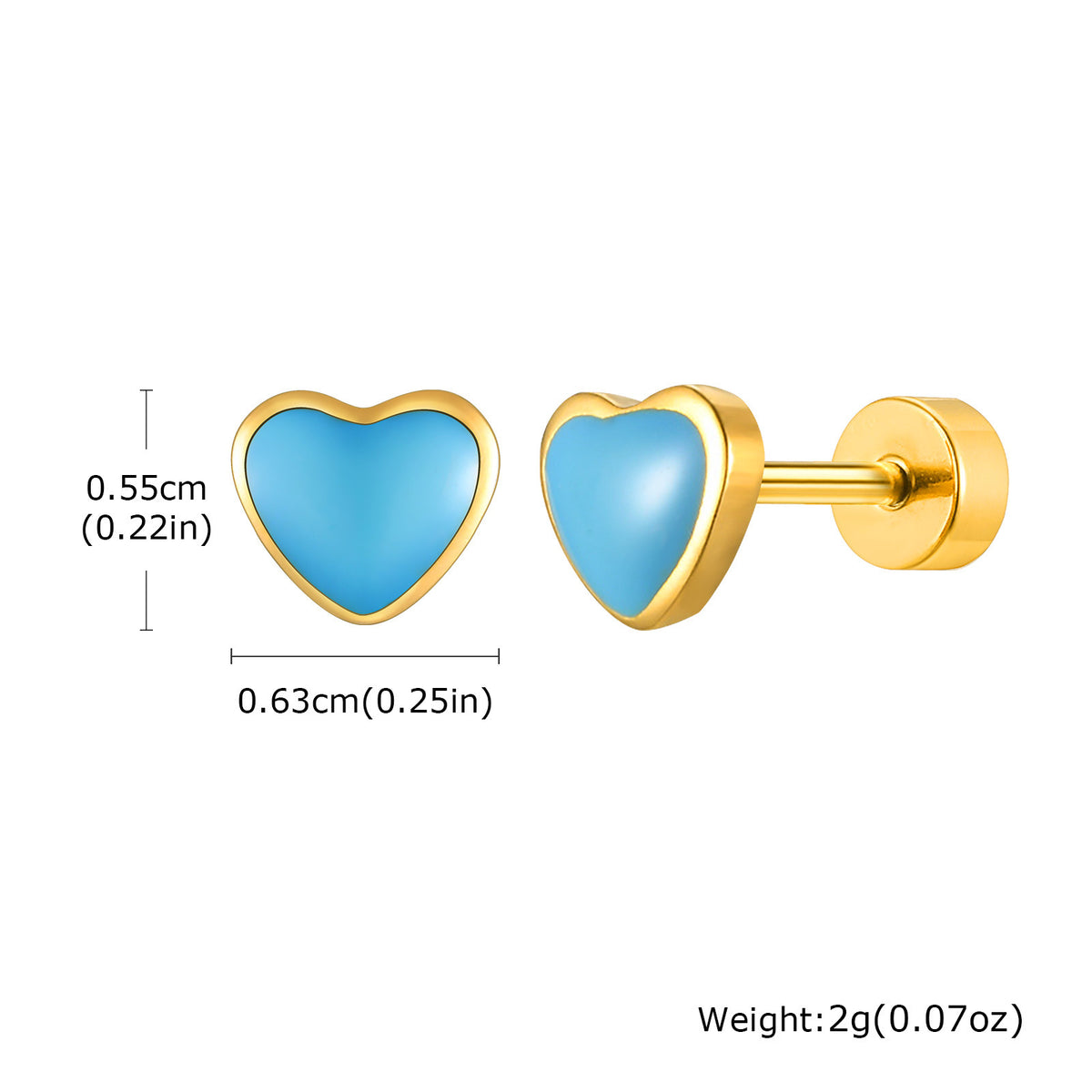 Stainless Steel Heart Earrings