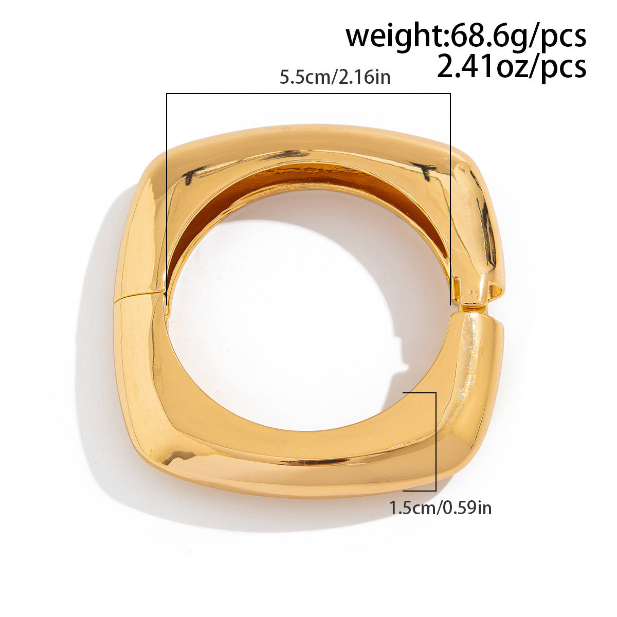 Planderful Vienna Verve Metal Bracelet For Women Smooth Surface Statement Jewelry