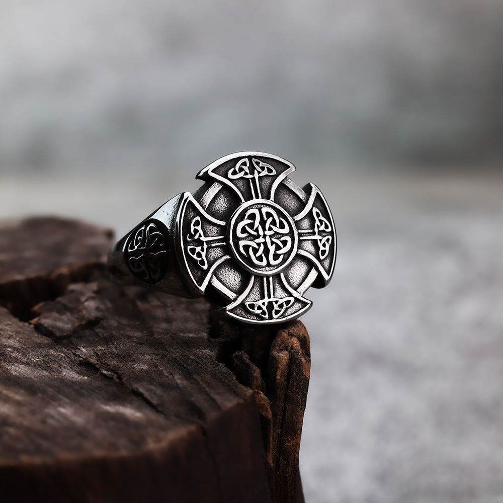 European And American Style Viking Celtic Knot Men's Ring