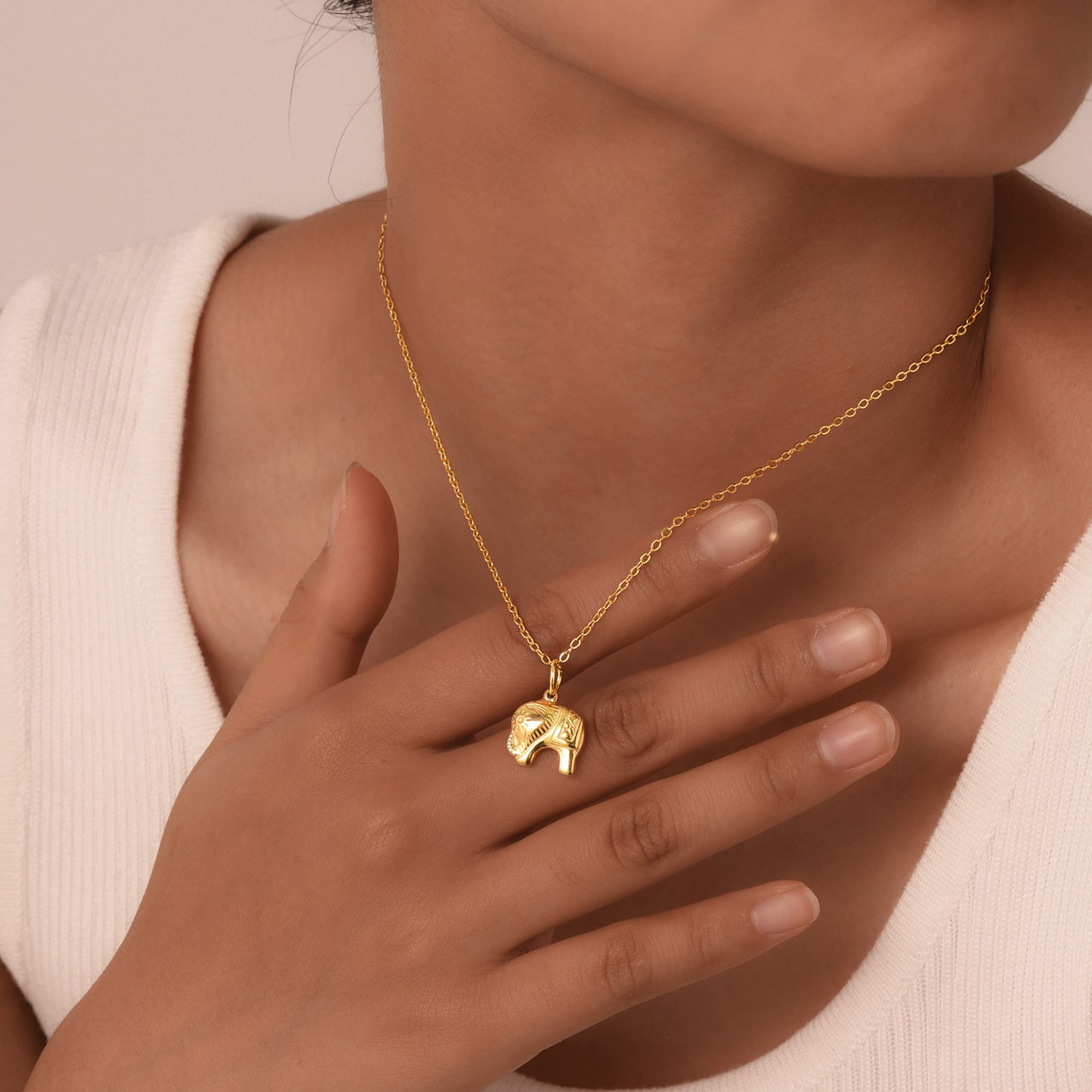 Jewelry Stainless Steel Cross Geometric Angel Pendant Gold Necklace Ladies