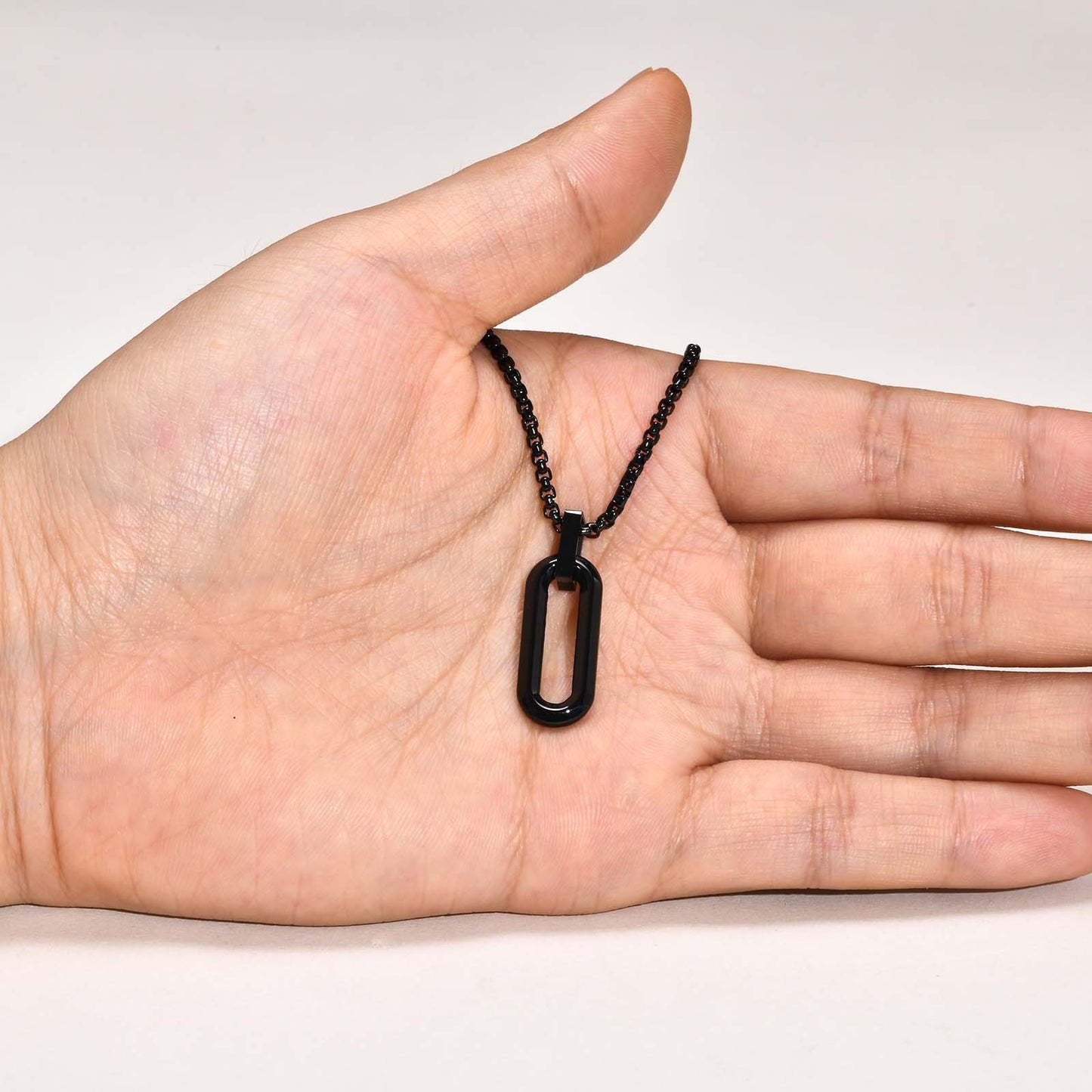 Stainless Steel Geometric Men's Pendant Hip Hop Necklace