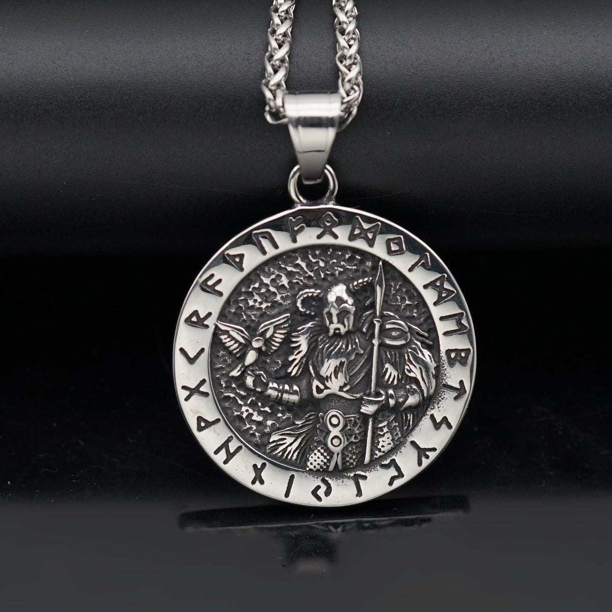 Vintage Viking Stainless Steel Pendant Necklace