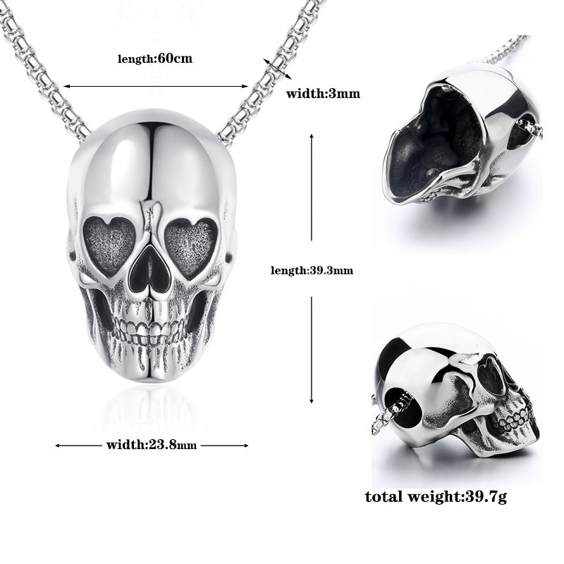 Titanium Steel Necklace – Statement Skull Punk