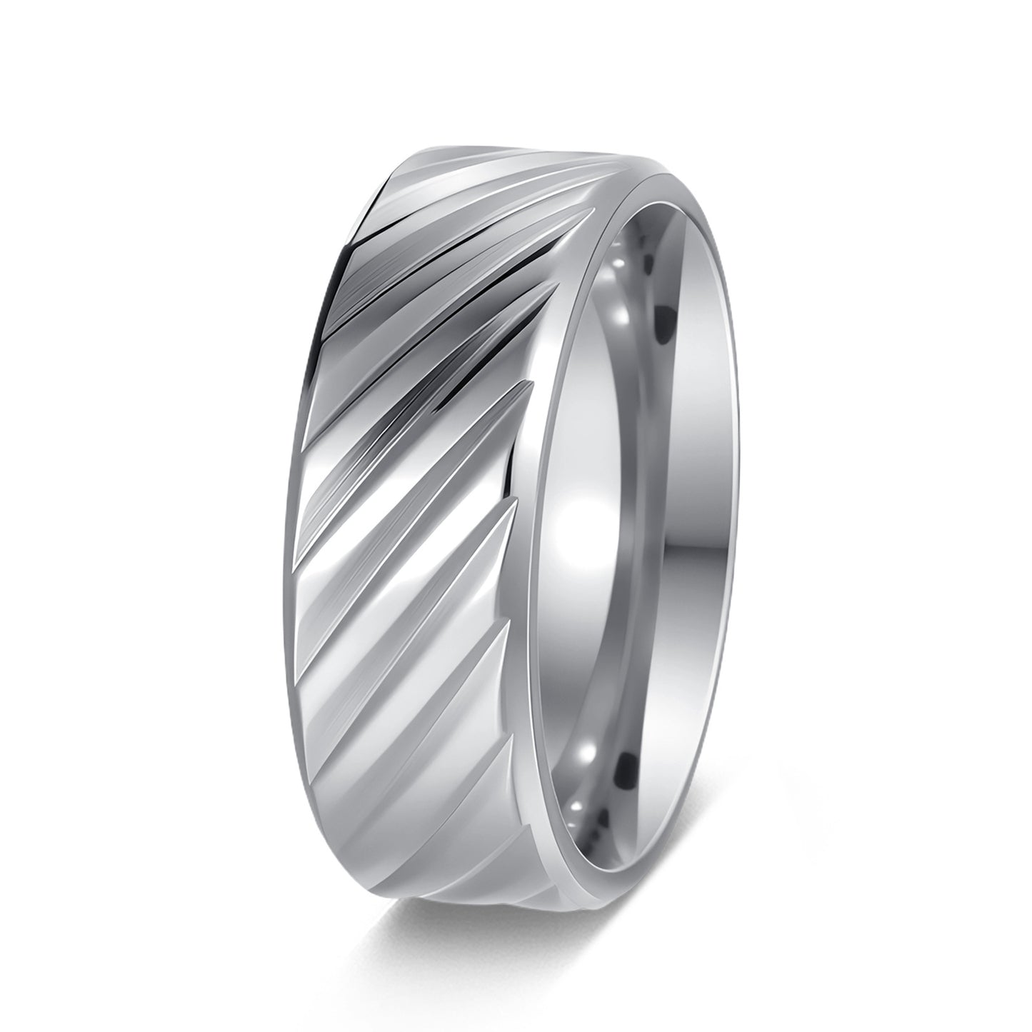Premium Titanium Steel Ring For Men Unisex Twill Design By Planderful Everyday Genie Collection