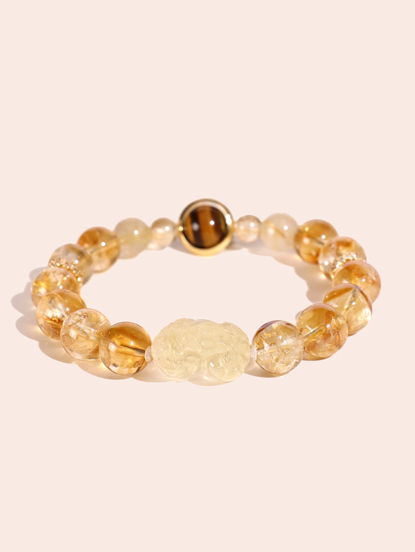 Planderful Fortune's Favor Bracelet – High-End Tiger's Eye and Lemon Crystal Design
