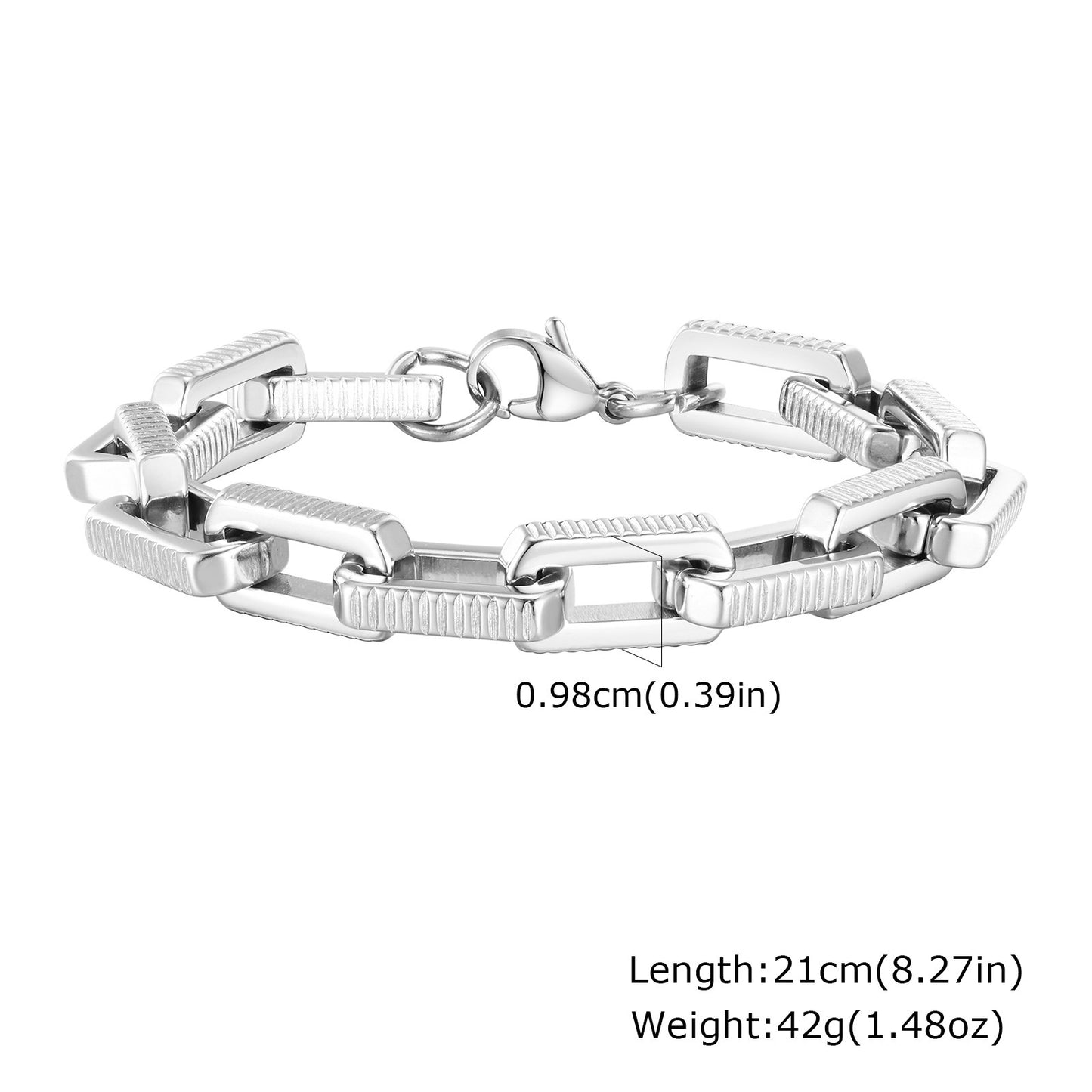 Planderful Mens Stainless Steel Bracelet Handmade For Men