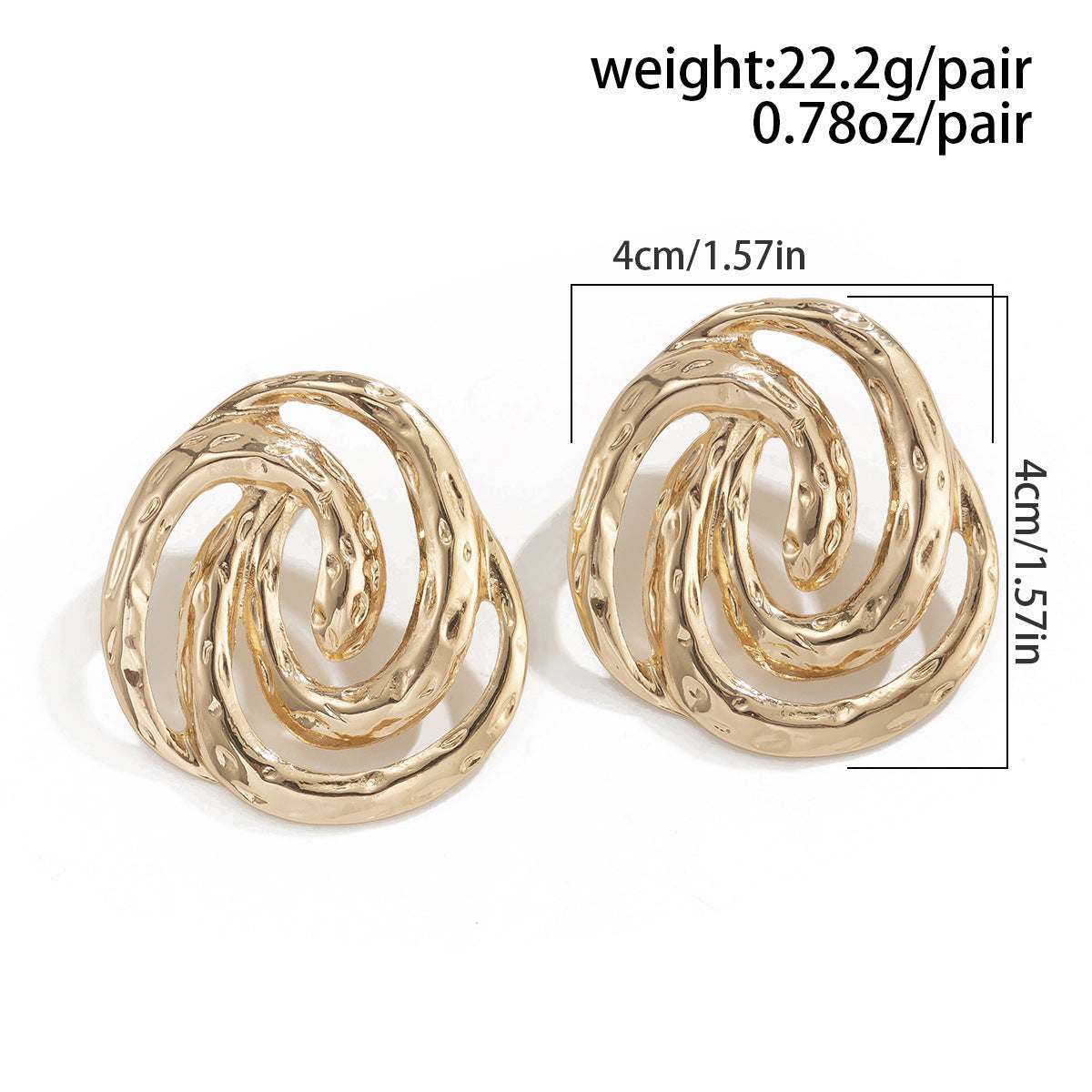 Conch Symbol Hollow Stud Earrings By Planderful Vienna Verve For Women Ocean Wind Geometry Exaggerated Spiral