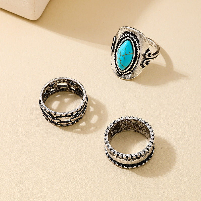 Retro Turquoise Western Cowboy Hat Women's Ring by Planderful