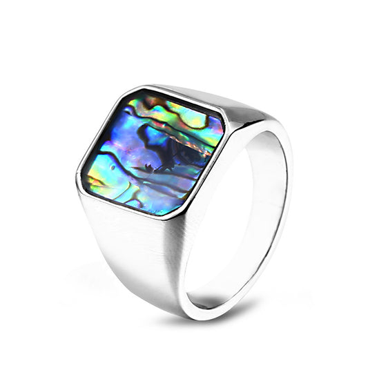 Trendy Unisex Titanium Steel Shell Ring - Minimalist Fashion Accessory for All