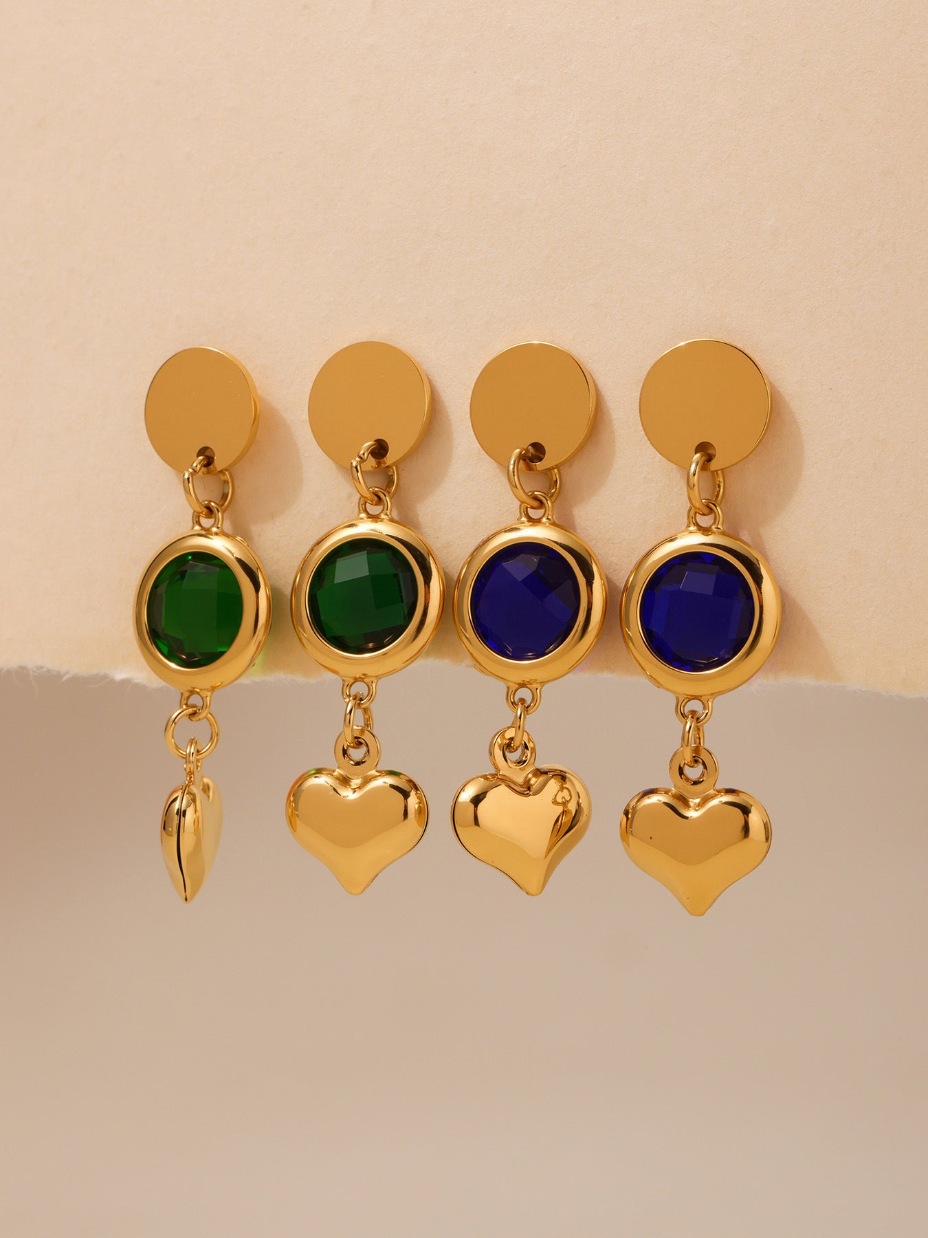 Planderful Czech Glass Love Fringe Earrings 18K Gold Women