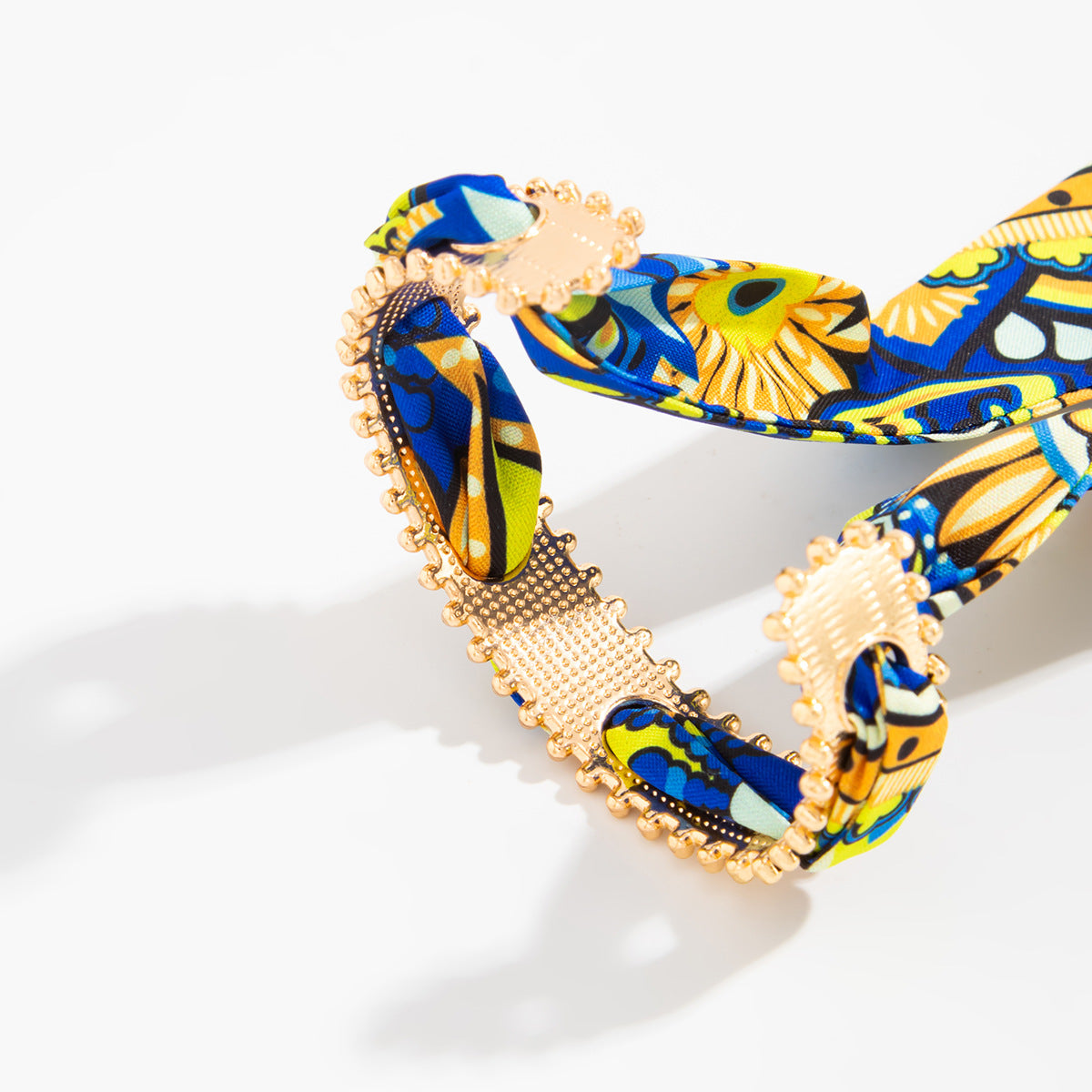 Planderful Collection Vienna Verve Bracelet For Women Hammer Pattern Wide Surface Opening Leopard Print Silk Scarf