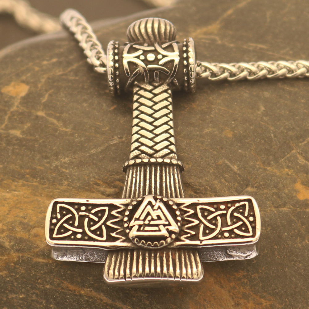 Planderful Odin Rune Necklace Unisex Titanium Steel Pendant