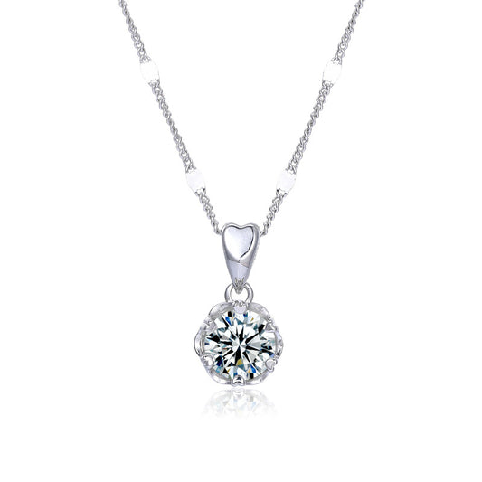 Statement Love 925 Sterling Silver Women's Pendant Necklace