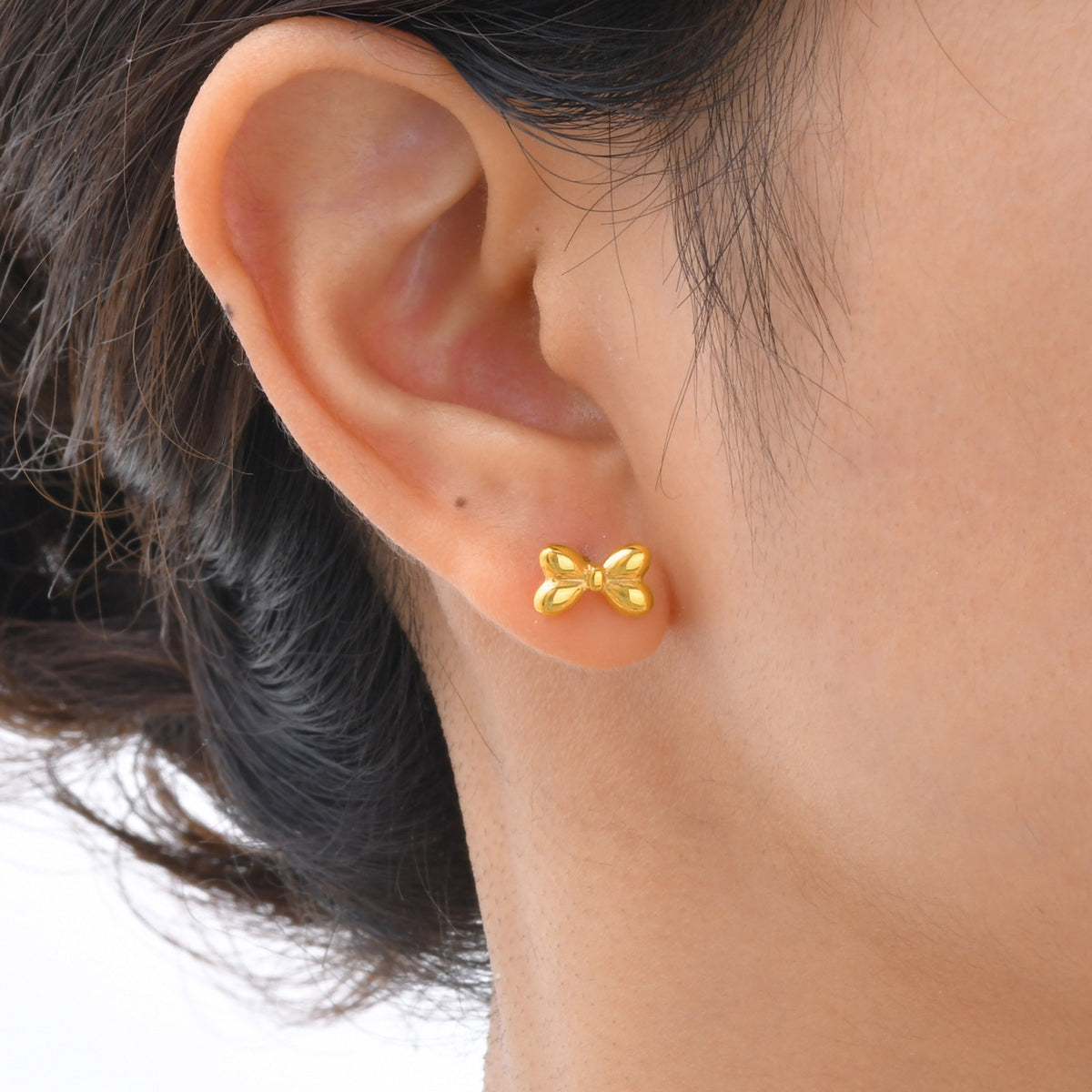 Gold-Tone Statement Earrings — Pair