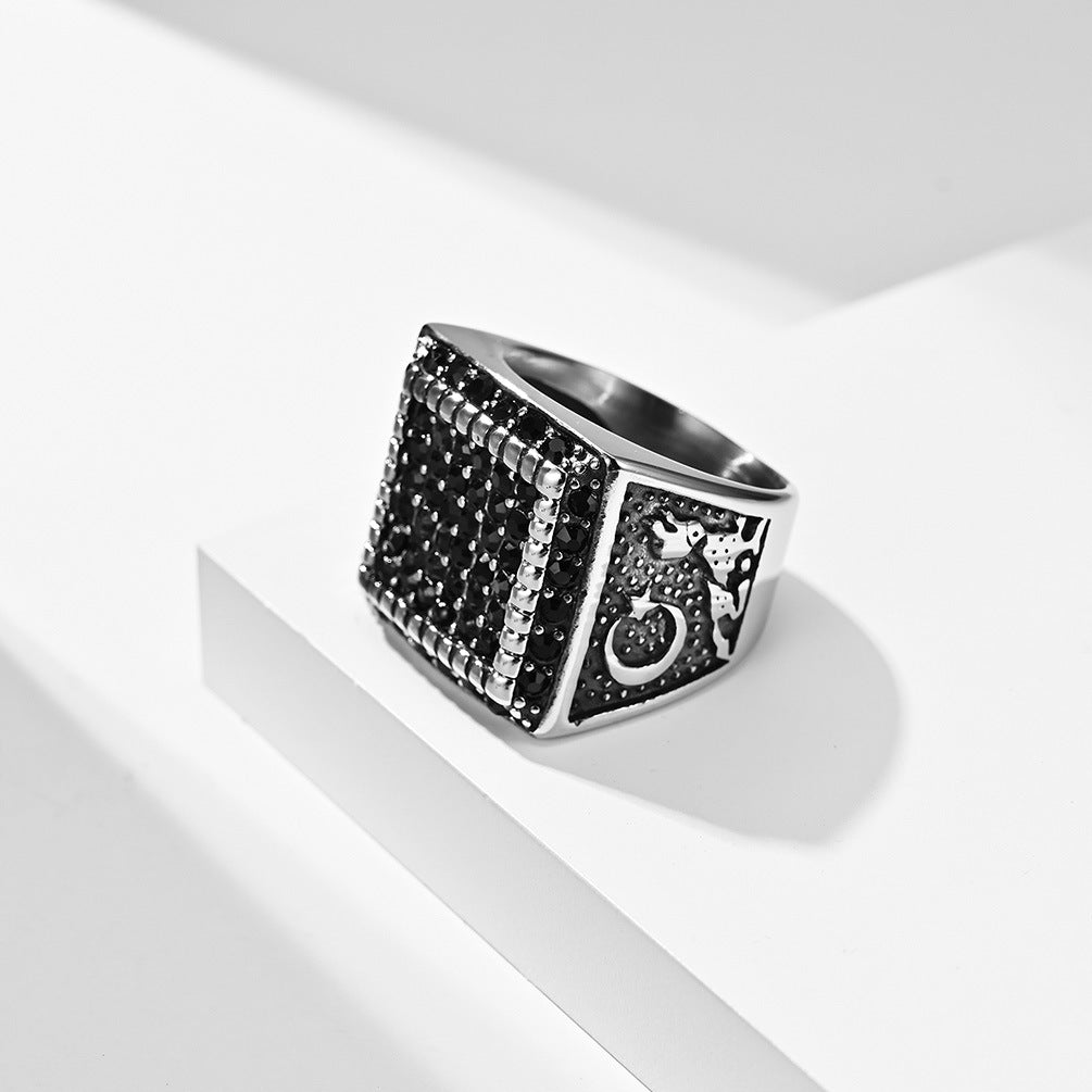 Domineering European and American Style Lone Wolf Ring for Men