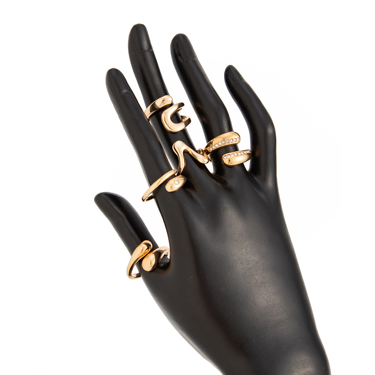 Planderful Vienna Verve Open Joint Ring For Women With Zircon Accent Minimalist Statement Jewelry