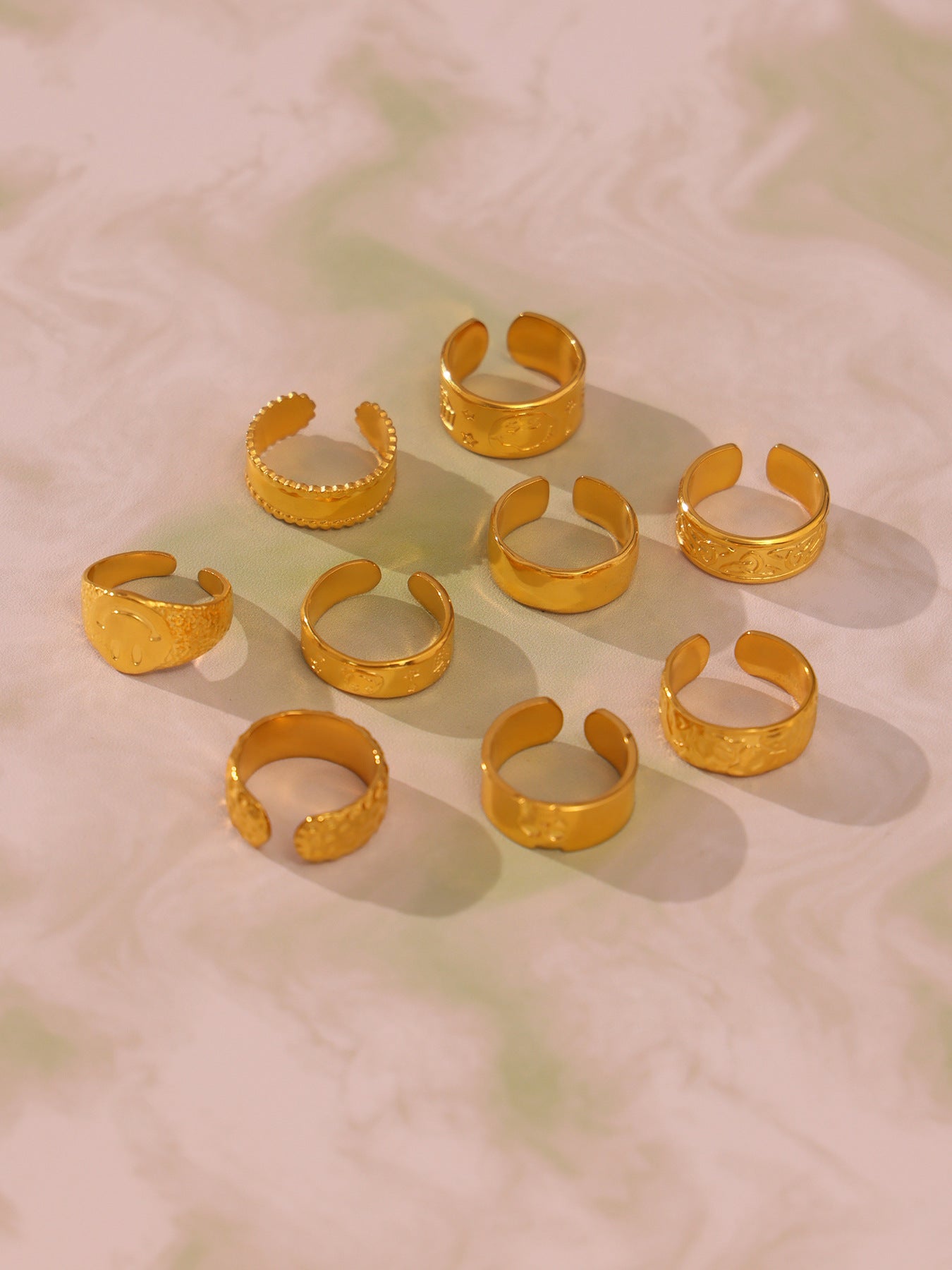 Planderful Open Ring Stainless Steel Ring Unisex Colorfast