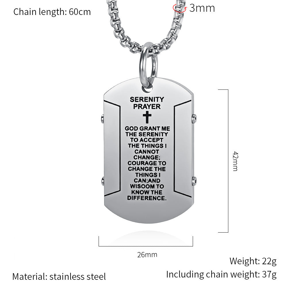 Steel Necklace - Elegant Mens Street Style Pendant Planderful Everyday Genie Collection