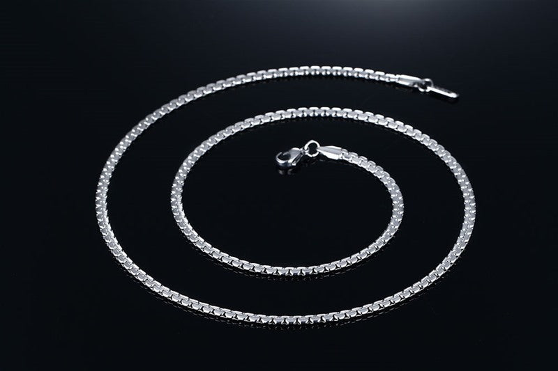 Jewelry Chain Stainless Steel Flat Chain Necklace Gold 3MM