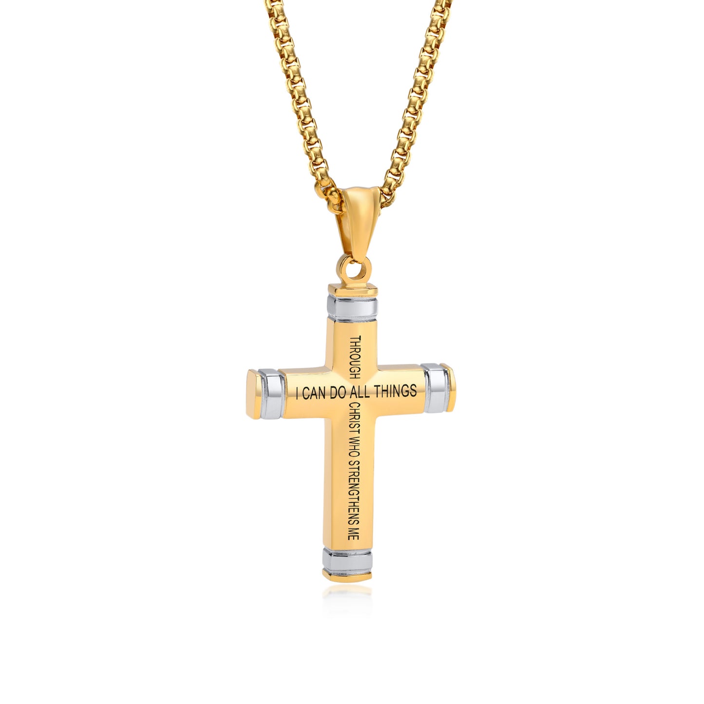 European And American Men's Fashion Titanium Steel Cross Pendant