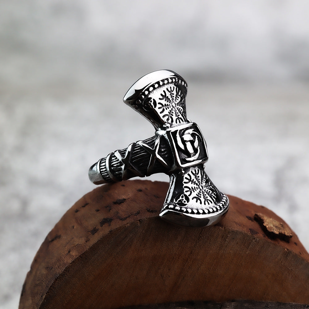 European And American Style Viking Rune Celtic Knot Ring